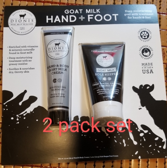 Other - Dionis Goat milk hand foot cream 2 pack set